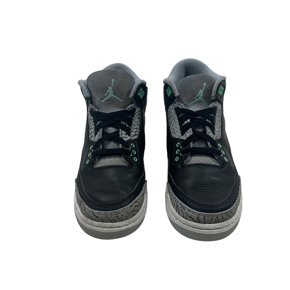 Jordan 3 Retro Green Glow Black Wolf Grey DM0967-031 Kids Size 7Y